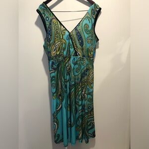 Elegant Paisley Print Dress
